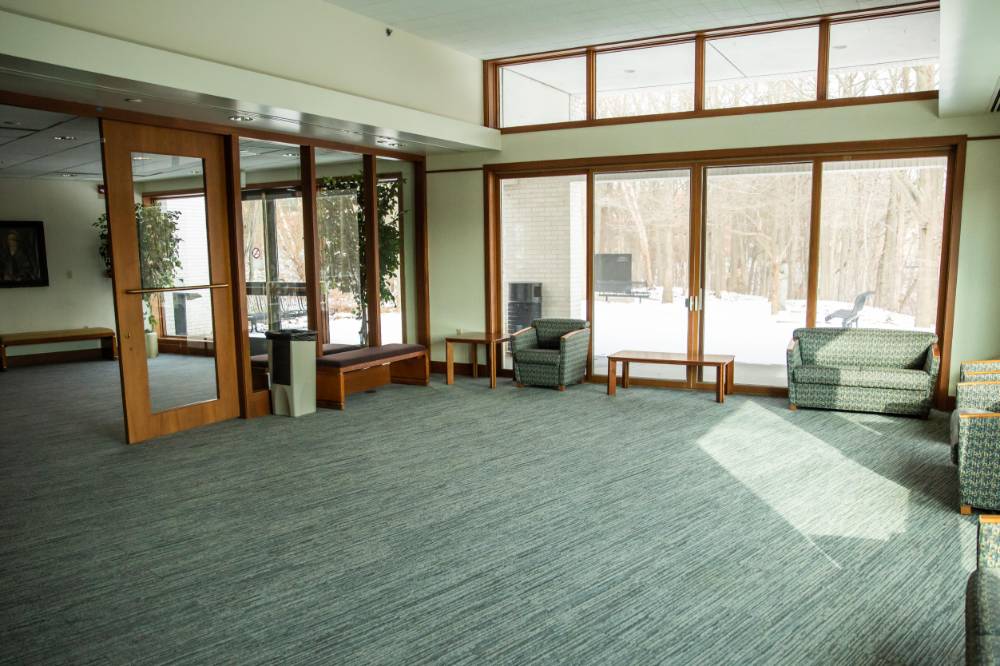 Image 1 of 9 The lounge of the Cook-DeWitt Center facing the east.